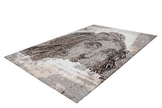 Moderner Wohnzimmer Teppich in Taupe – Vintage-Optik trifft Komfort
