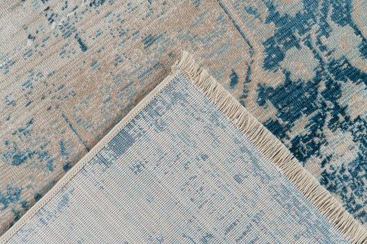 Dilan 225 Blau Teppich - Weicher Kurzflorteppich im Vintage-Look- Product vendor