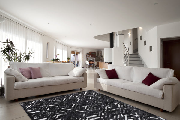 Lederteppich Spark Grau / Silber – Eleganter Teppich für Ihr Zuhause 110* (Kopya)- Product vendor