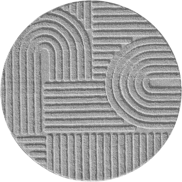Boho Hochflor Teppich Silber–Skandinavischer -Stil 1121- Product vendor