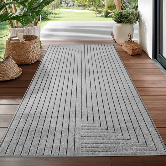 Waschbarer Outdoor Teppich für Balkon – skandinavischer Stil