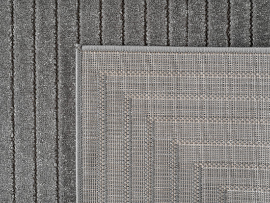 Kurzflor Teppich wetterfest Outdoor Grau skandinavisch