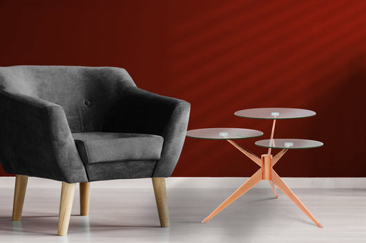 Beistelltische Design neu gedacht: Der Triplet 110 Rosé ist Ihr Statement für zeitgemäßes Wohnen. Ein Beistelltisch der Ihren Raum stilvoll aufwertet.
