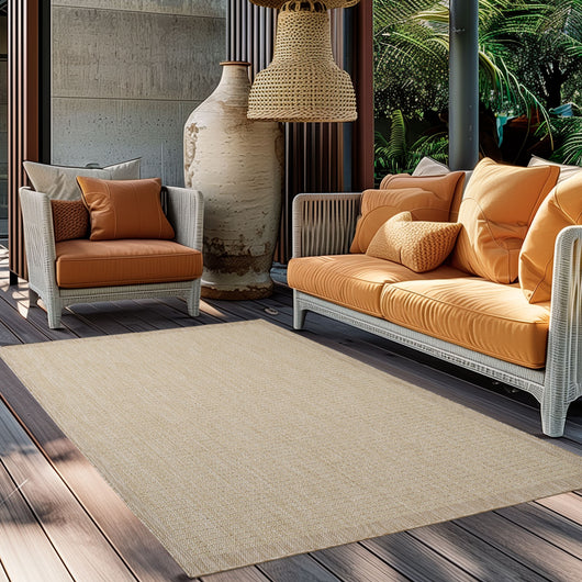 Outdoor Teppich GIZA Beige – Robuste und Pflegeleichte Teppiche für Außenbereiche 1410- Product vendor
