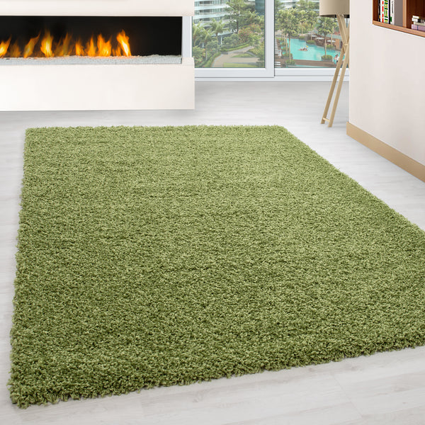 LIFE Hochflor Teppich Grün - Modernes Wohnzimmer Flair 1500- Product vendor
