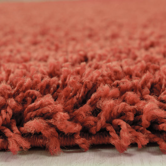 Hochflor Teppiche Terrakotta | Shaggy Teppiche für Wohnzimmer & Büro 1500- Product vendor