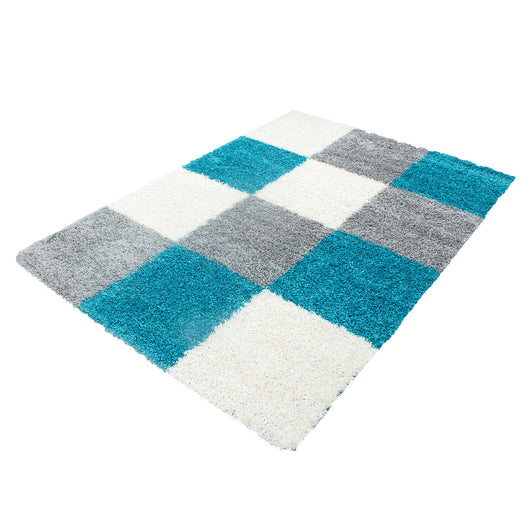 LIFE Luxuriöse Hochflor Teppiche in Türkis - Eleganz & Komfort für Ihre Wohnräume 1501- Product vendor
