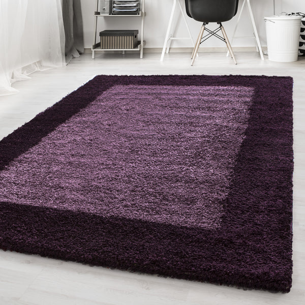 Hochflor Teppich LIFE LILA für Wohnzimmer | Hochwertiger Shaggy Teppich mit Jute Rücken 1503- Product vendor
