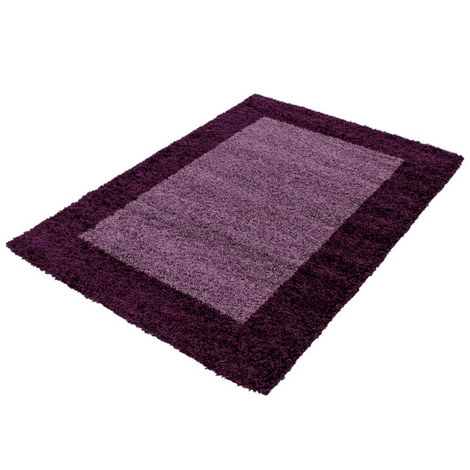 Hochflor Teppich LIFE LILA für Wohnzimmer | Hochwertiger Shaggy Teppich mit Jute Rücken 1503- Product vendor