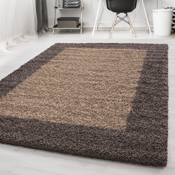 Hochflor Teppich für Wohnzimmer – Jute Rücken, Pflegeleicht, Rote Farbe, Modernes Design, Hochwertige Qualität 1503- Product vendor