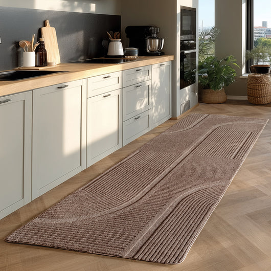 Skandinavischer Teppich Wohnzimmer Beige: Bringen Sie den beliebten skandinavischen Stil mit diesem zeitlosen beigen Teppich in Ihr Zuhause.