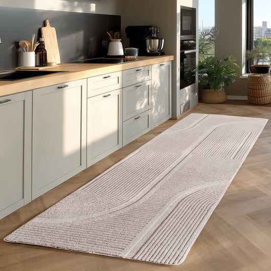 Skandinavische Teppiche für Wohnzimmer: Holen Sie sich den beliebten Skandi-Look mit diesem stilvollen und pflegeleichten Teppich ins Haus.