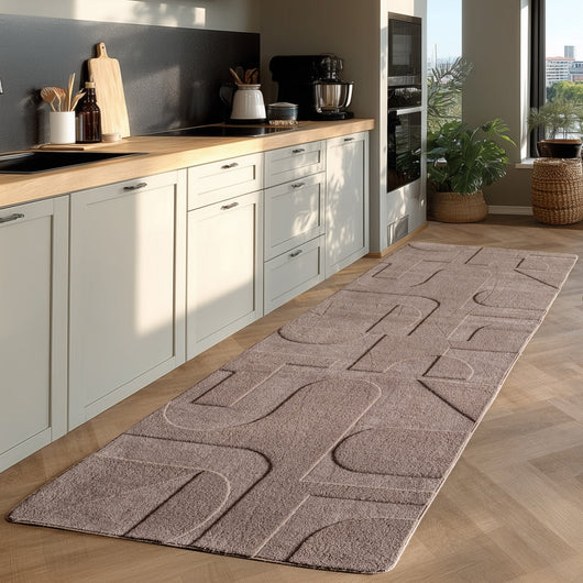 POMPEI Skandinavischer Wohnzimmerteppich, Boho Design, Beige 1614- Product vendor