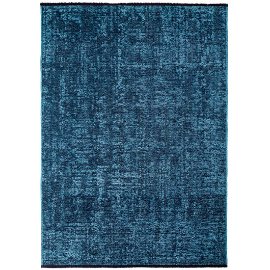 Baumwolle Chenille Teppich Blau – Waschbar, Rutschfest & Boho-Stil 1900*- Product vendor