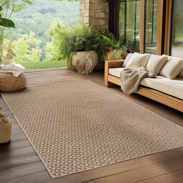 Outdoor Teppich Beige – Stilvoll & Wetterfest für Balkon, Terrasse & mehr 1901*- Product vendor