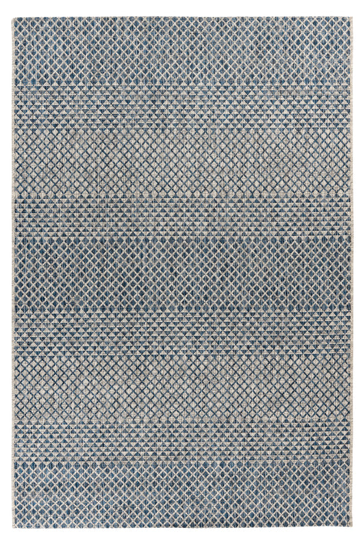 Moderner Outdoor Teppich in Navy-Blau: Schaffen Sie eine einladende Atmosphäre auf Ihrer Terrasse mit diesem pflegeleichten und eleganten Teppich, der sowohl innen als auch außen überzeugt.