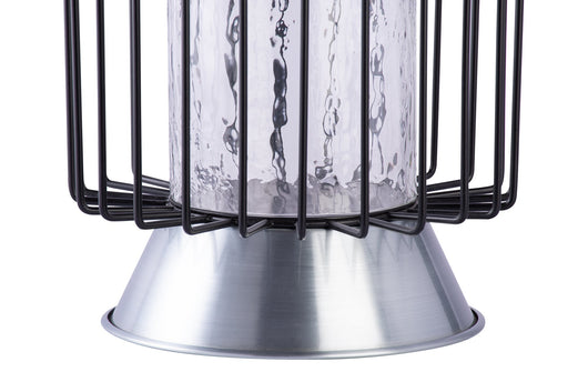 Der stilvolle Design-Kerzenständer in Schwarz und Silber ist die perfekte Ergänzung für Ihr Interieur.