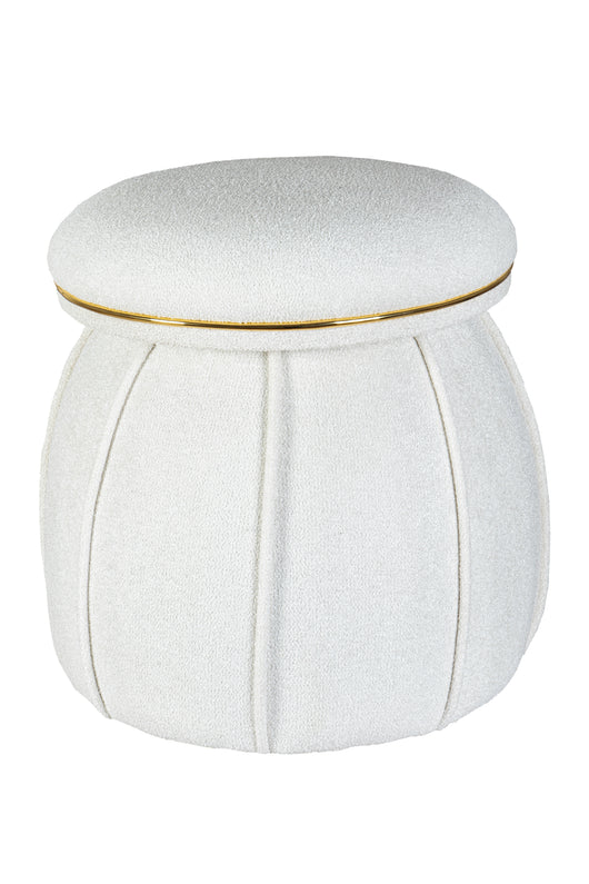 Ganz gleich, ob im Wohnzimmer oder Flur – dieser extravaganter Pouf verleiht jedem Zuhause sofort eine elegante Note.