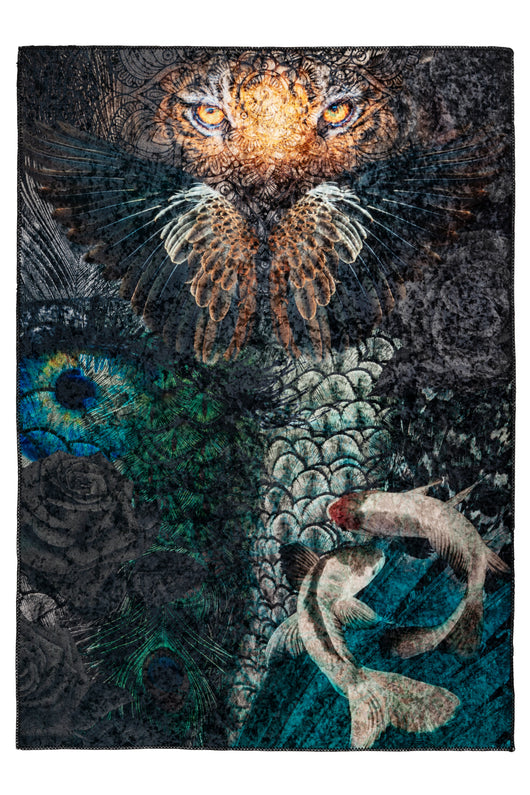 Jacquard Teppich mit einzigartigem Muster – Perfekt als Statement-Stück und stylischer Teppich für Ihr Wohnzimmer.