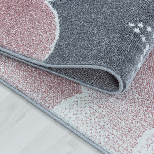 Kinder Teppich – Pink Mond-Sterne Design für das perfekte Kinderzimmer 2101- Product vendor