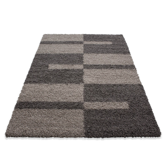 GALA Hochflor Teppich Taupe – 100% Polypropylen Shaggy mit Jute Rücken 2505- Product vendor