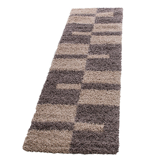GALA Hochflor Teppich Taupe – 100% Polypropylen Shaggy mit Jute Rücken 2505- Product vendor