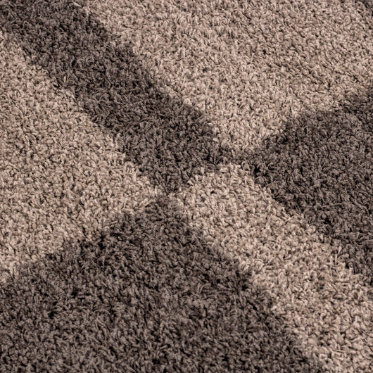 GALA Hochflor Teppich Taupe – 100% Polypropylen Shaggy mit Jute Rücken 2505- Product vendor