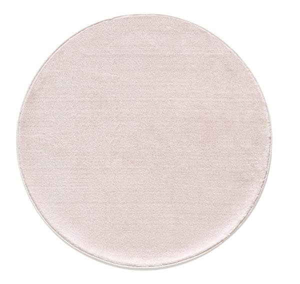 Dieser stilvolle Rundteppich in Beige verleiht Ihrem Wohnzimmer einen Hauch von Eleganz und Gemütlichkeit.