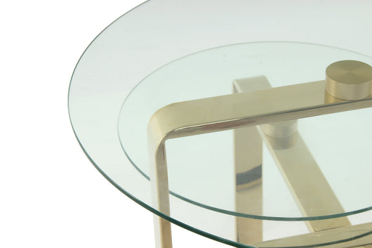 Goldener Beistelltisch Design: Handgefertigt und vielseitig, ein Blickfang in jedem Wohnbereich.