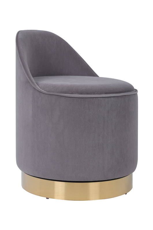 Viktor 125 Grau – Eleganter Drehhocker mit Stauraum & Rückenlehne- Product vendor