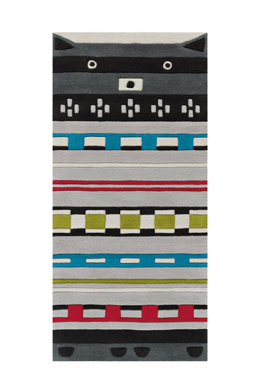 Mit dem Motivteppich Kurzflor "Joy 4174 Multi Coon" holen Sie sich ein langlebiges und farbenfrohes Highlight in Ihre Wohnung. Das moderne Design mit bunten, intensiven Farben ist ideal, um Akzente zu setzen. Der Flor besteht aus 100% pflegeleichtem Modacryl und die Konstruktion ist handgetuftet, was ihn sehr strapazierfähig macht. Die Maße von 75 x 160 cm passen ideal in kleinere Bereiche oder als Läufer. Dieser Teppich ist optimal für Fußbodenheizungen und wird aufgrund seiner Kurzflor-Eigenschaften auch