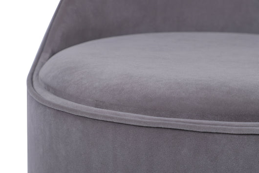 Viktor 125 Grau – Eleganter Drehhocker mit Stauraum & Rückenlehne- Product vendor