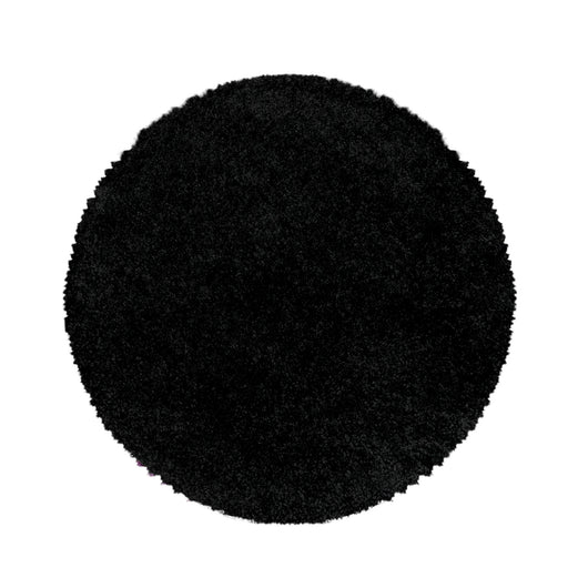 Teppich für Wohnzimmer: Hochflor Unicolor Schwarz in verschiedenen Größen 3000- Product vendor