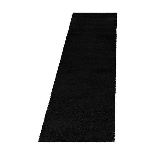 Teppich für Wohnzimmer: Hochflor Unicolor Schwarz in verschiedenen Größen 3000- Product vendor