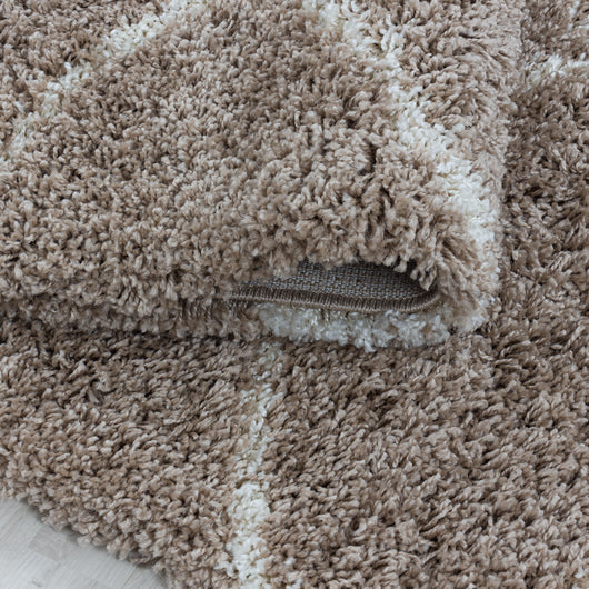 SALSA Hochflor Teppich - Beige | Skandinavisches Design 3201- Product vendor