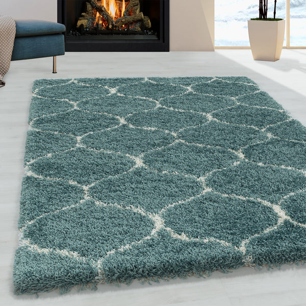Skandinavischer Teppich SALSA - Blau, für Wohnzimmer, Jute Rücken 3201- Product vendor