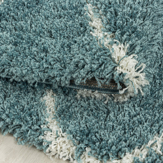 Skandinavischer Teppich SALSA - Blau, für Wohnzimmer, Jute Rücken 3201- Product vendor