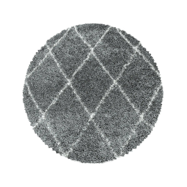 ALVOR Shaggy Teppich – Geometrisches Design, GRAU 3401- Product vendor