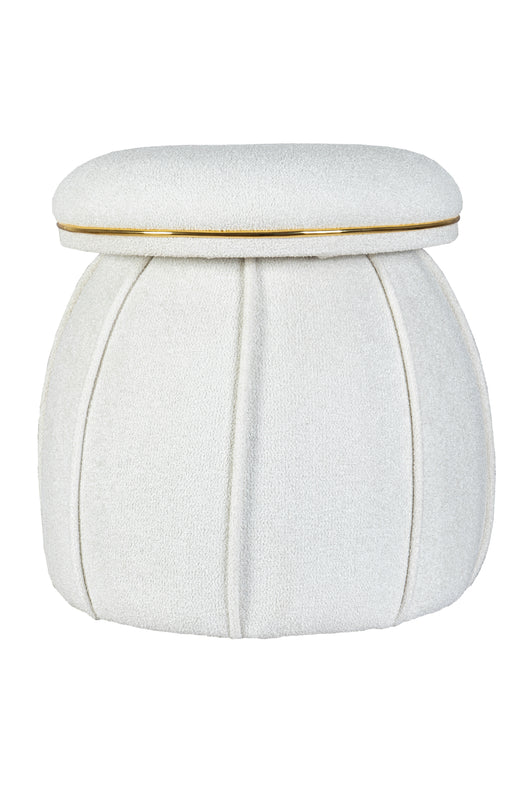 Ein extravaganter Pouf, gefertigt aus hochwertigen Materialien mit sorgfältiger Verarbeitung, für lange Freude.