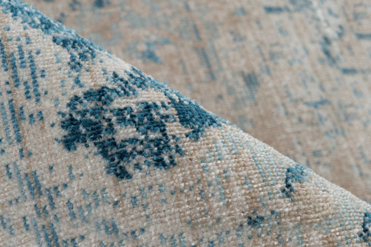 Dilan 225 Blau Teppich - Weicher Kurzflorteppich im Vintage-Look- Product vendor