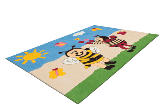 Kinderteppiche & Spielteppiche: Der Joy 4091 Multi Bumblebee erweckt jeden Raum zum Leben! Ein lebendiger Teppich, der zum Lachen und Spielen einlädt und gleichzeitig höchste Qualität für kleine Abenteurer bietet.