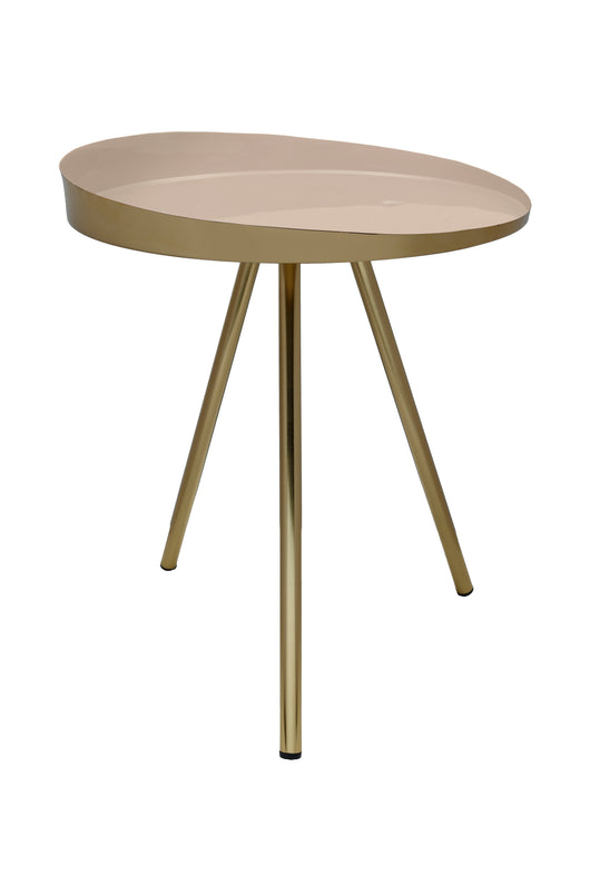 Dieser dekorative Tisch eignet sich hervorragend für kleine Räume, da er dank seiner runden Form und des filigranen Gestells nicht zu viel Platz einnimmt. Er ist die perfekte Lösung, um kleine Ecken stilvoll zu nutzen.


