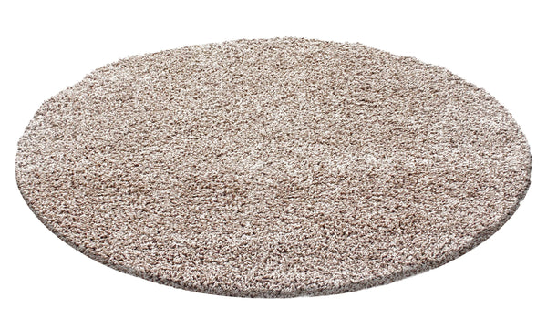 Hochflor Teppich Beige - Unicolor, Jute Rücken, für Wohnzimmer und Lounge 4000- Product vendor