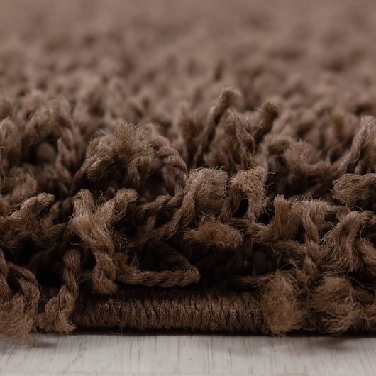 Hochflor Teppich DREAM - Braun, Unicolor, Shaggy, Jute Rücken 4000- Product vendor