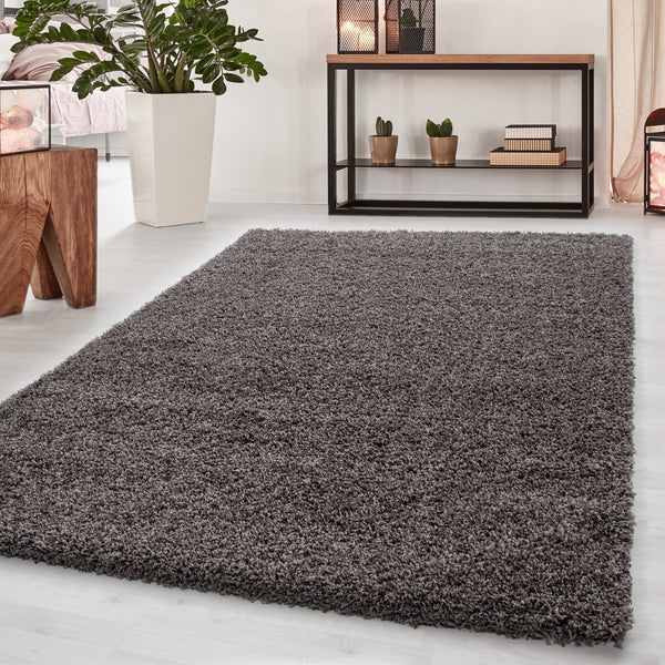 Taupe Hochflor Teppich – Pflegeleicht & Hygienisch für Ihr Wohnzimmer 4000- Product vendor