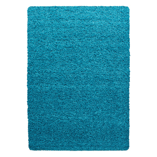 Hochflor Teppich Türkis für Wohnzimmer | Komfort & Stil mit Jute Rücken 4000- Product vendor
