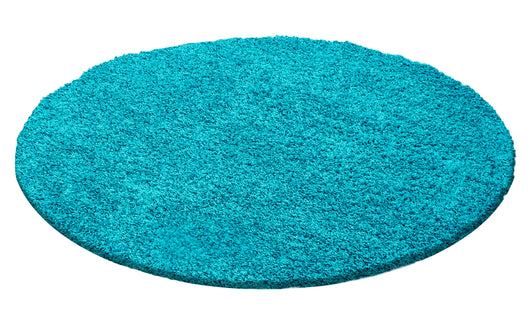 Hochflor Teppich Türkis für Wohnzimmer | Komfort & Stil mit Jute Rücken 4000- Product vendor