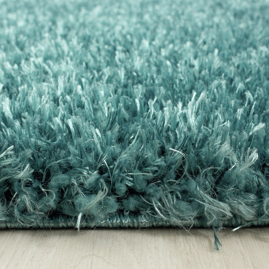 Hochflor Teppich in Türkis für Ihr Wohnzimmer 4200- Product vendor