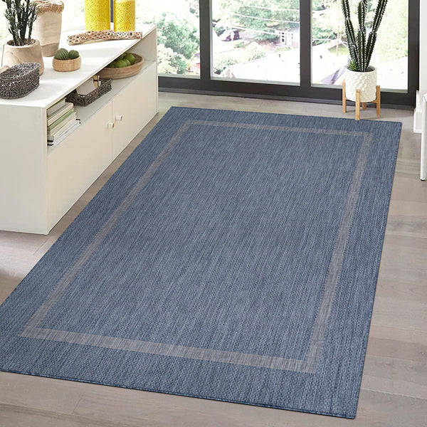 Relax Hochwertiger Teppich für Terrasse, Balkon und Küche - Blau, langlebig und pflegeleicht 4311- Product vendor