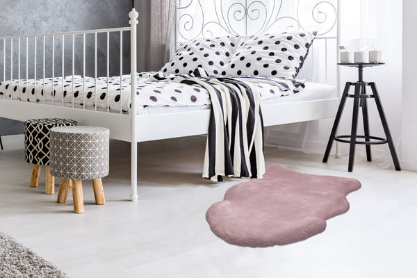 Weicher Teppich Lila für Wohnzimmer – Hochflor und modern